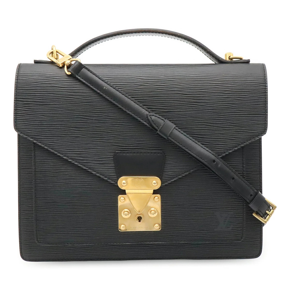 LOUIS VUITTON Epi Monceau 2way Shoulder Bag Shoulder Noir Black